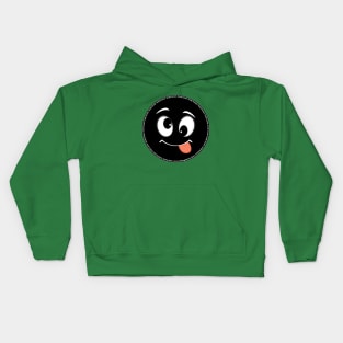 Funny tongue out smiley face Kids Hoodie